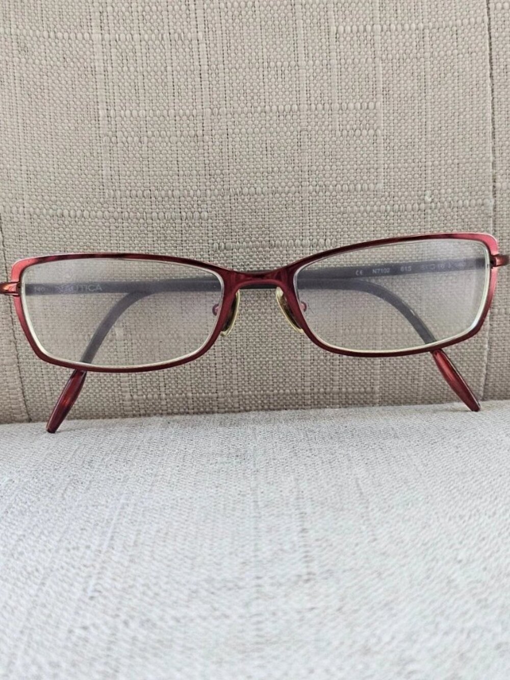 Vintage Nautica Women Eyeglasses Frame Red Tone Metal Eyewear N7102 Glasses - Picture 2 of 11